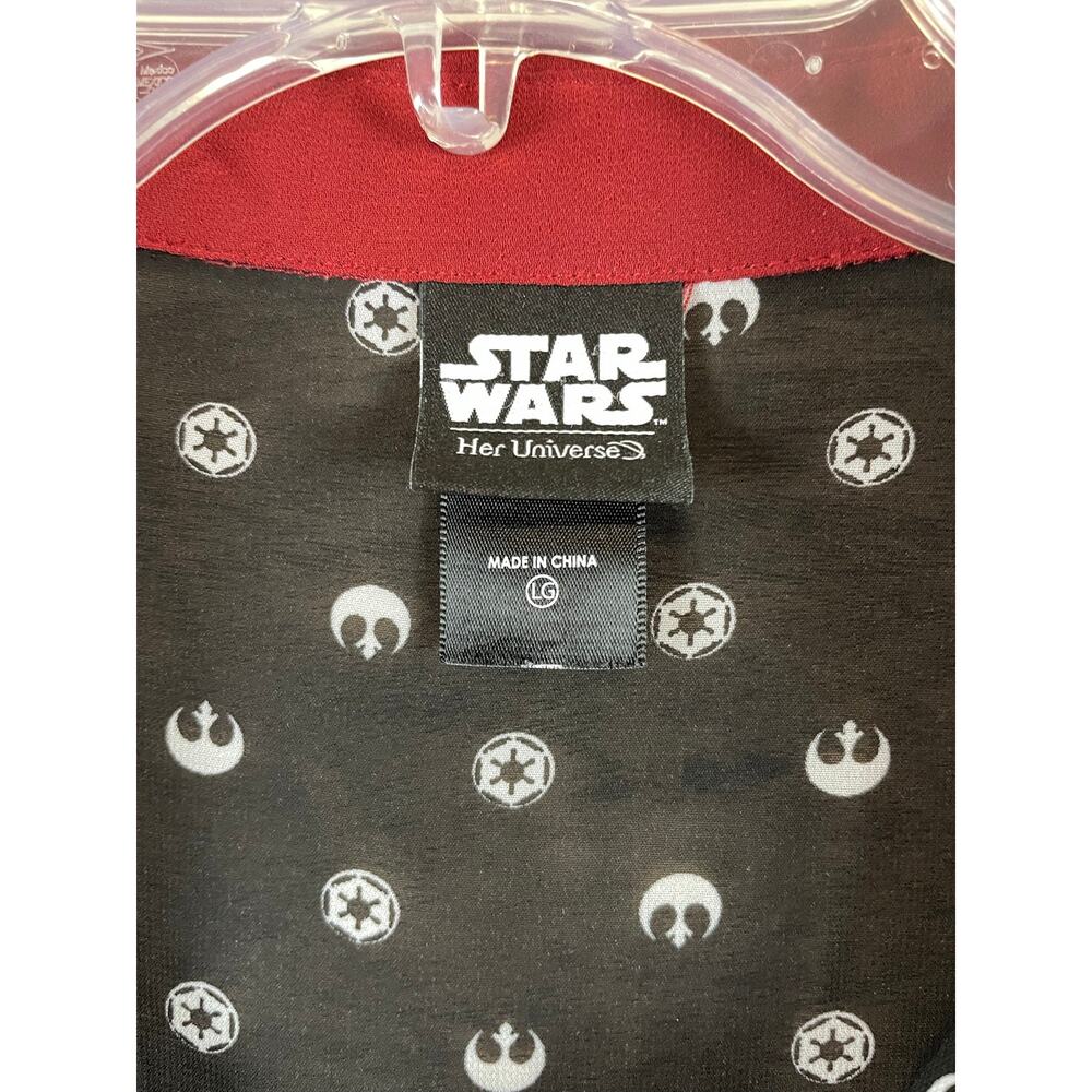 Her Universe Star Wars Rebel Empire Chiffon Button Down Top Large LG - Picture 2 of 6